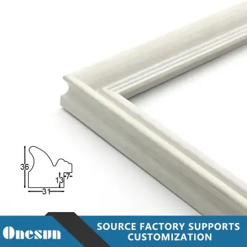 Simple White Wood Grain Moulding: Crisp White Finish