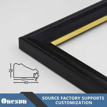 Black-Gold Trim Luxury PS Foam Moulding fo...