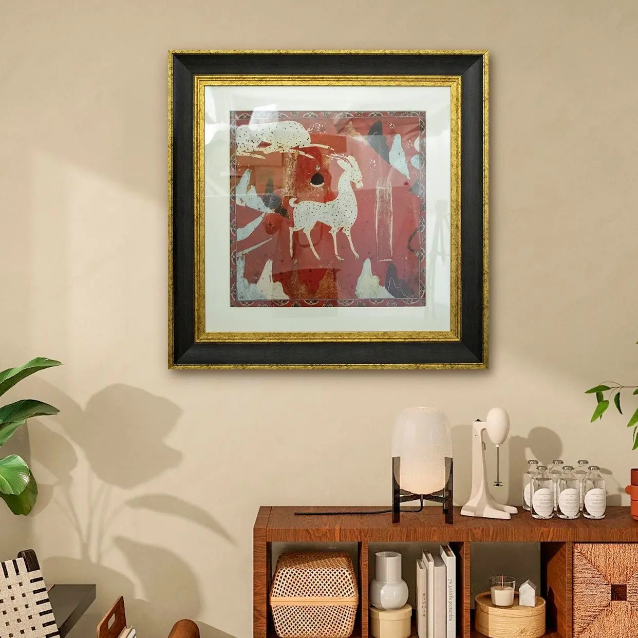 Dunhuang Mural Nine-Colored Deer Decorative Painting