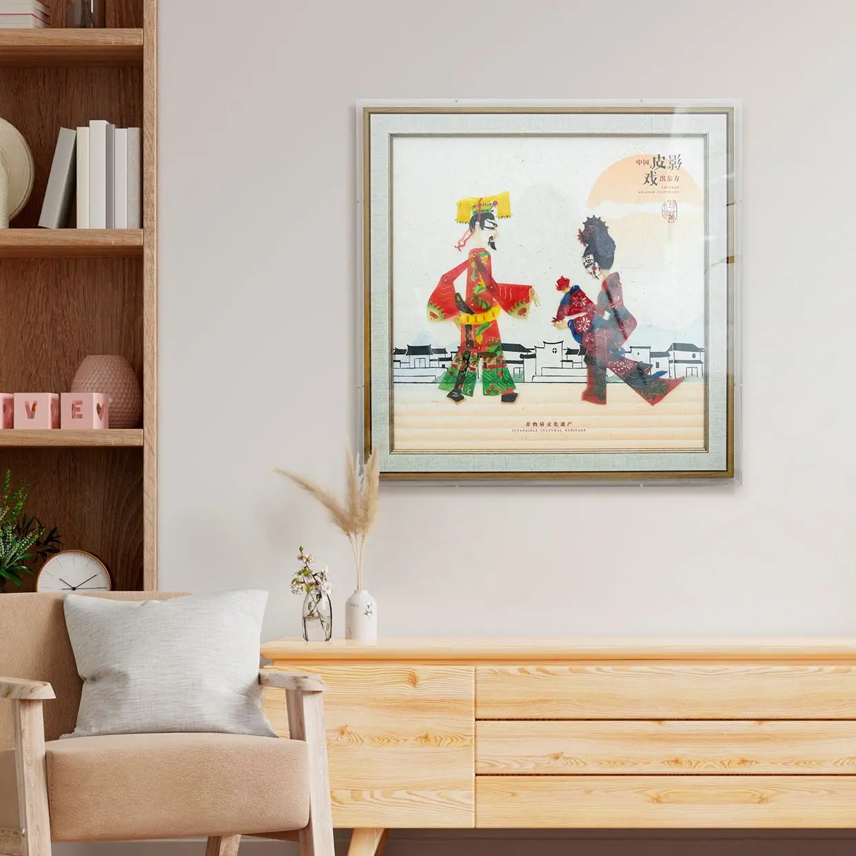 Intangible Cultural Heritage Shadow Puppetry Collectible Decorative Painting