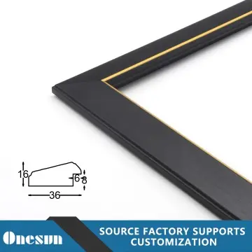 Luxury Matte Black PS Frame with 24K Gold ...