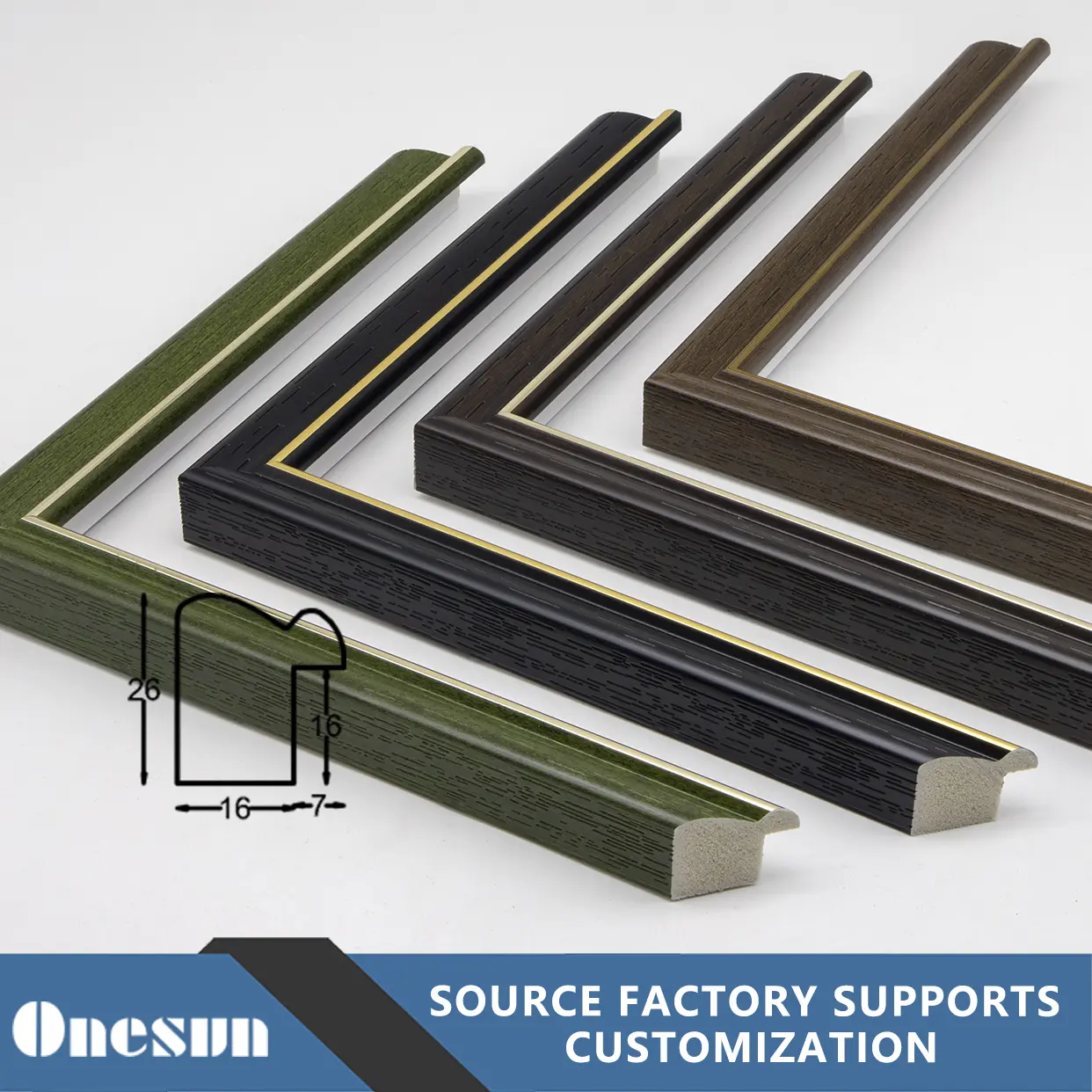 Walnut Imitation PS Foam Frame